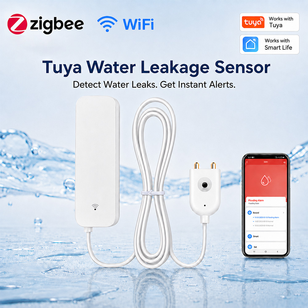 Home Security Business - ZigBee WiFi Sensor Kebocoran Air Detektor