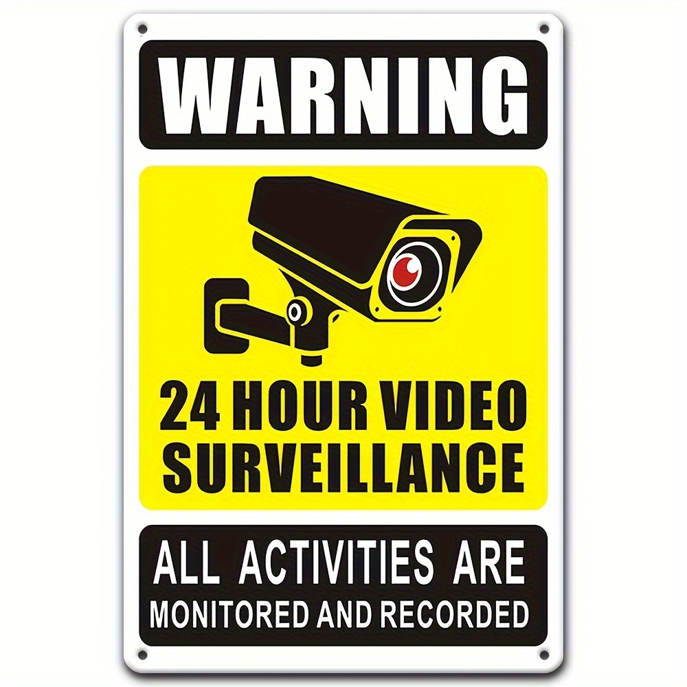 Home Security Installation - Tanda Peringatan Pengawasan Video 24/7 -