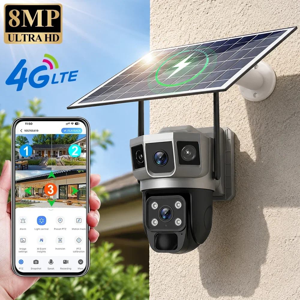 Home Security Installation - V380 4K 3 Layar Kamera 4G