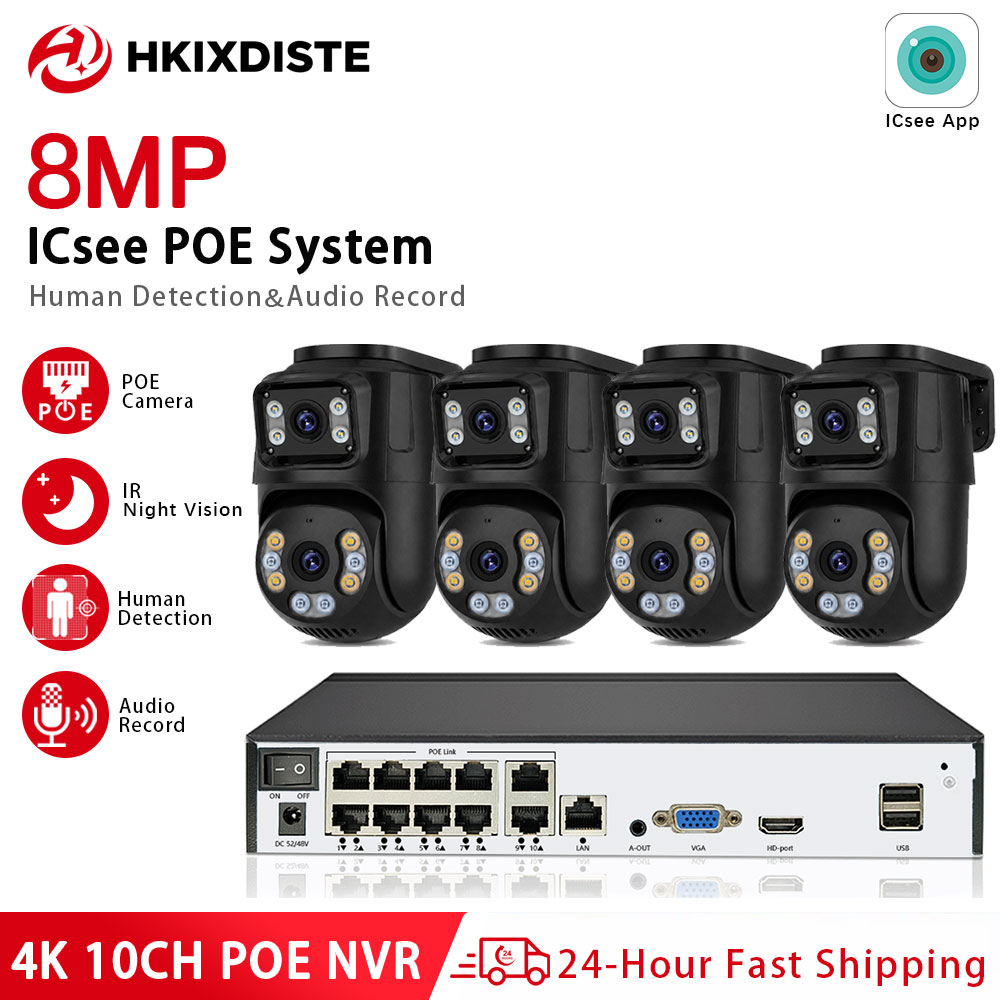 Home Security Systems With Cameras - Sistem Kamera Keamanan IP ICSee 4K