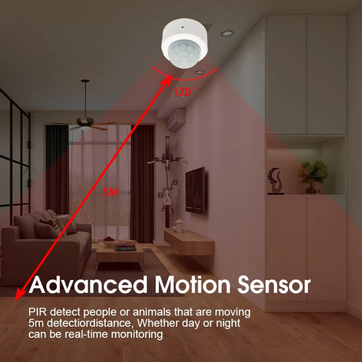 Sensor Gerak Zigbee PIR Detekt - Home Security Business ulasan dan harga