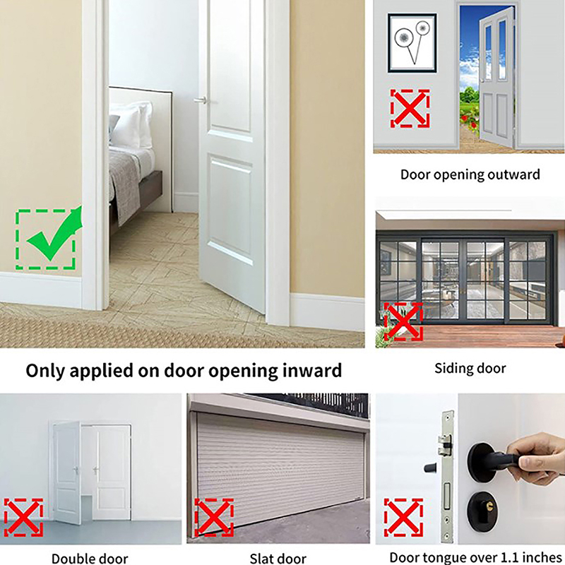 1PC Kunci Pintu Keamanan Untuk - Home Security Jammers ulasan dan harga