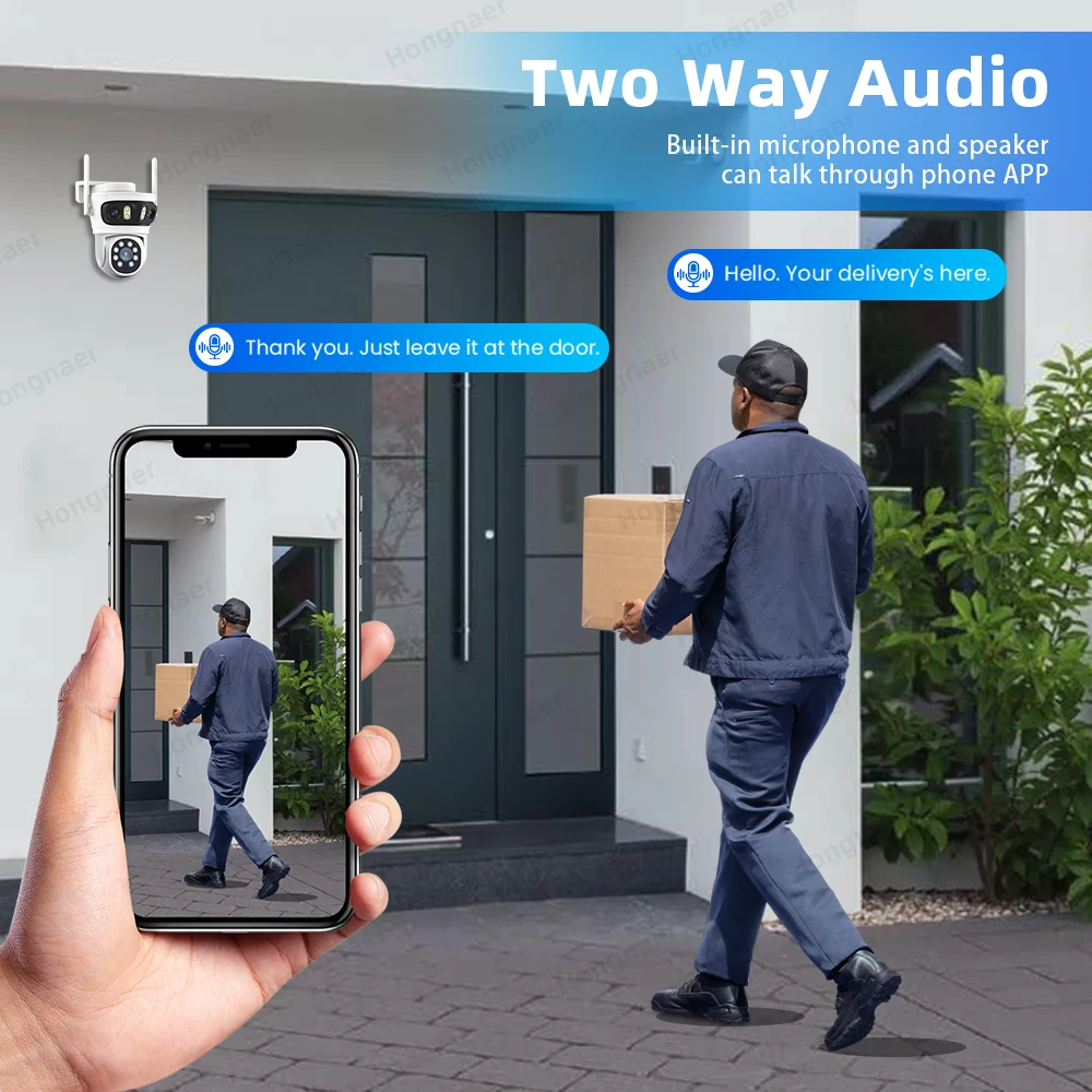 2026 Hongnaer 6MP 4CH 3 Lensa  - Home Security Systems With Cameras ulasan dan harga