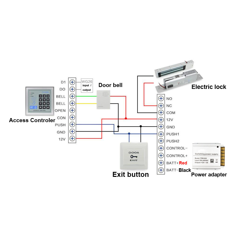 Bel Pintu Kabel DC12V Kontrol  - Home Security Ring System ulasan dan harga