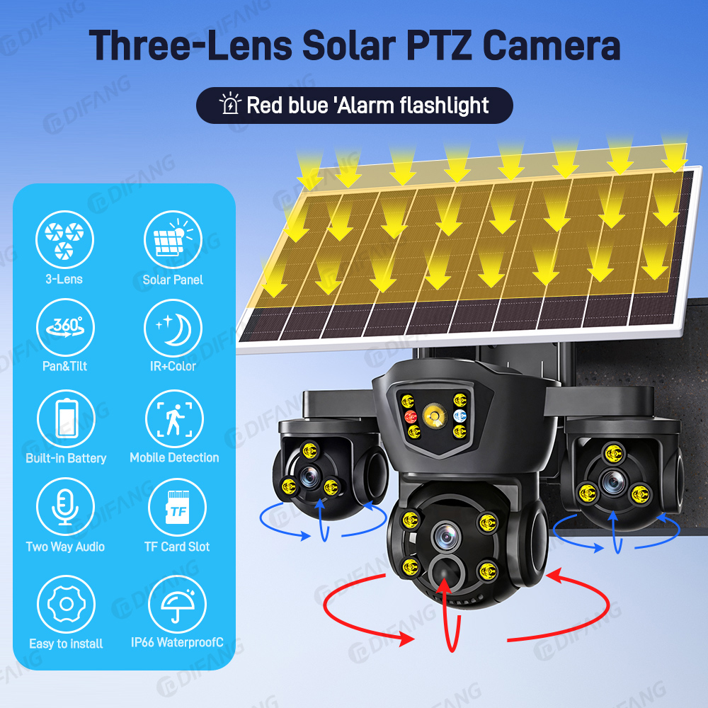 V380 Pro Kamera Solar WIFI 20M - Home Security Outdoor Cameras ulasan dan harga