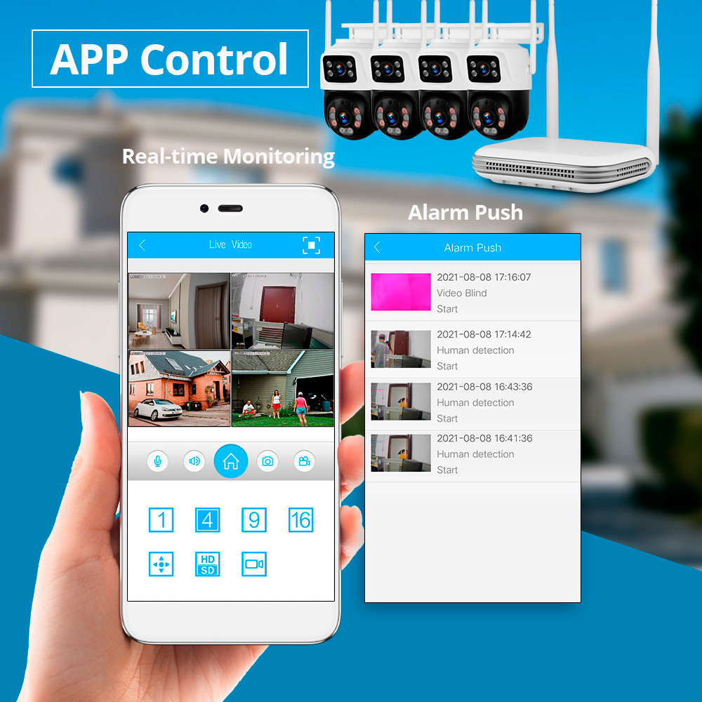 KERUI Kit kamera pengintai kea - Home Security Systems With Cameras ulasan dan harga