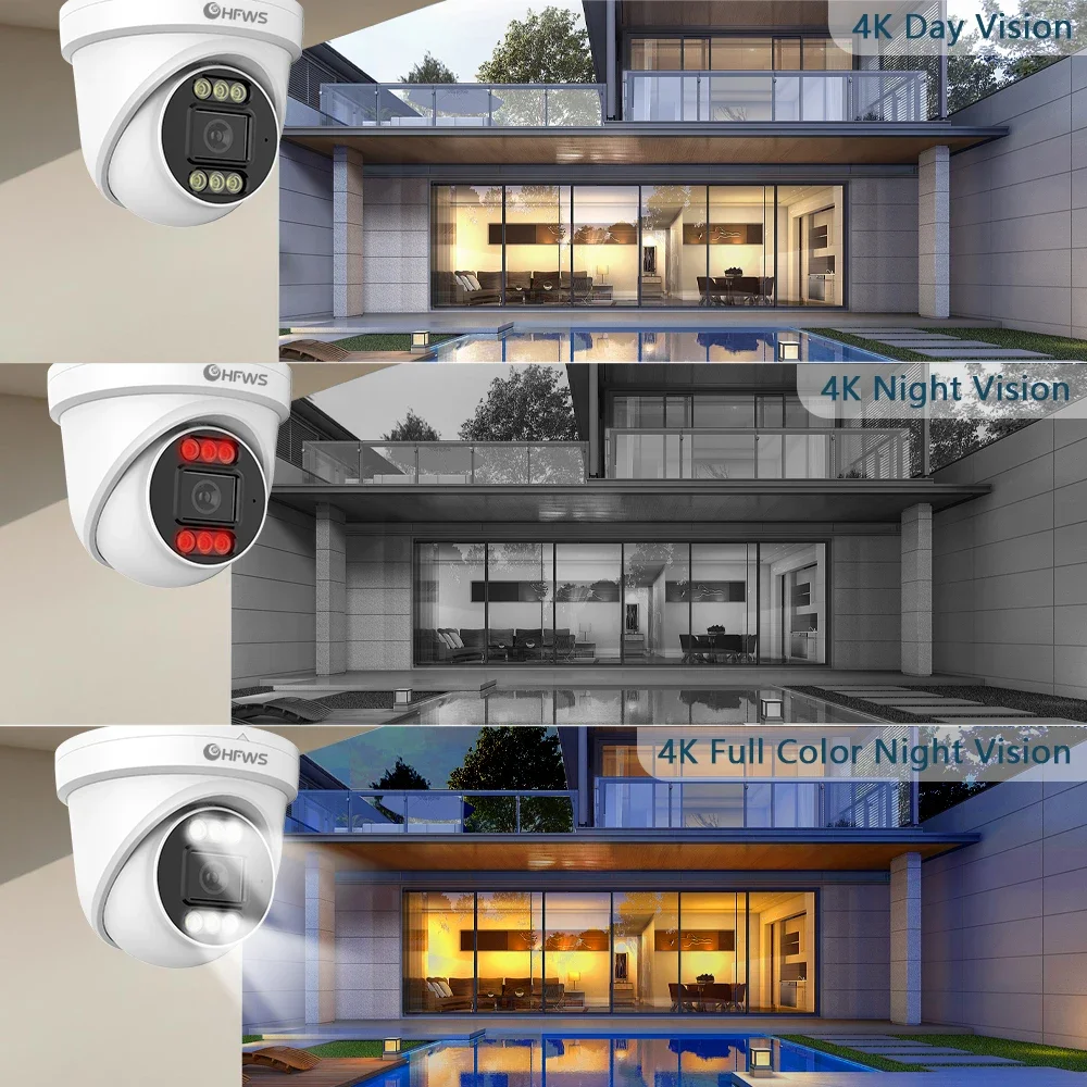 Kamera Dome IP PoE OEM 8MP 4K  - Home Security Systems With Cameras ulasan dan harga