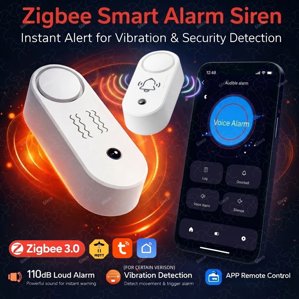ZigBee Tuya Alarm Sirene Pinta - Home Security Options ulasan dan harga