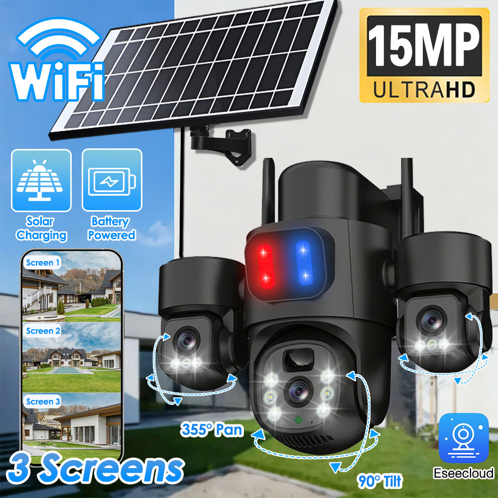 Kamera PTZ Tenaga Surya WIFI L - Home Security Outdoor Cameras ulasan dan harga
